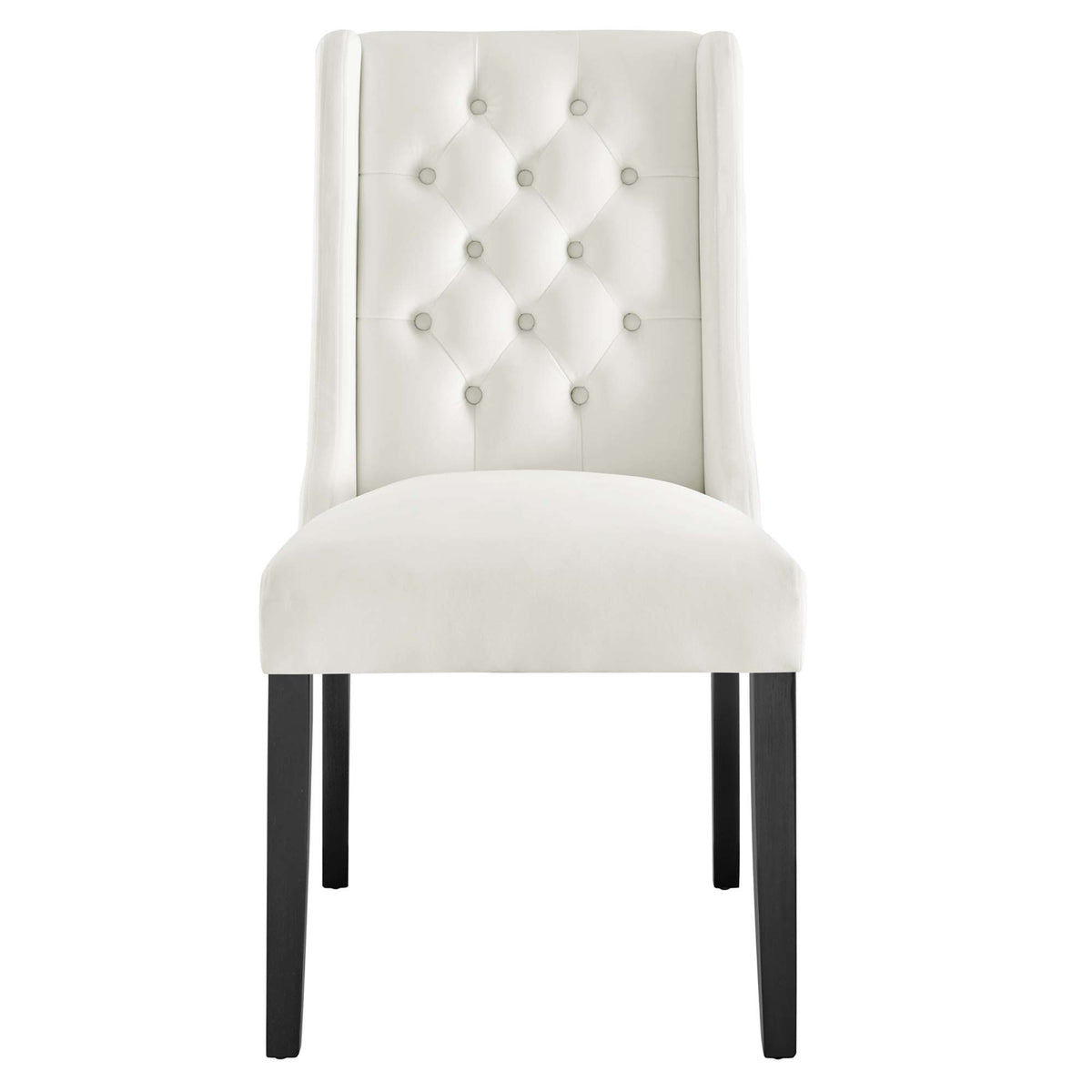 Baronet White Performance Velvet Dining Chairs (Set of 2) - Ornate Home