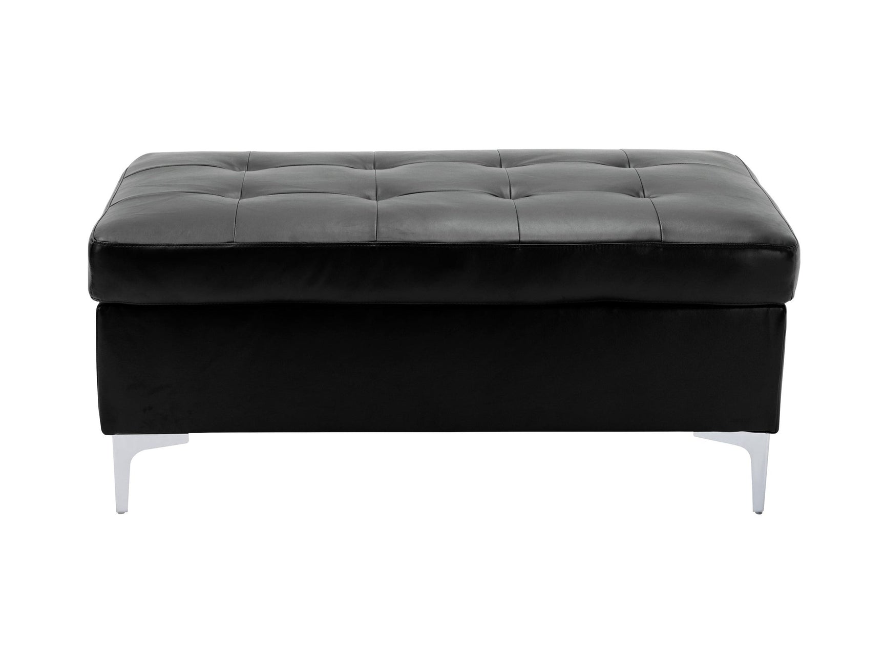 Barrington Black Ottoman - Ornate Home