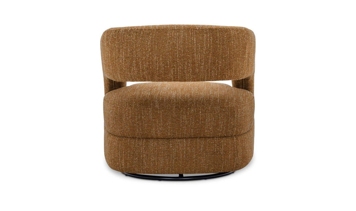 Barrow Amber Glow Swivel Accent Chair - Ornate Home