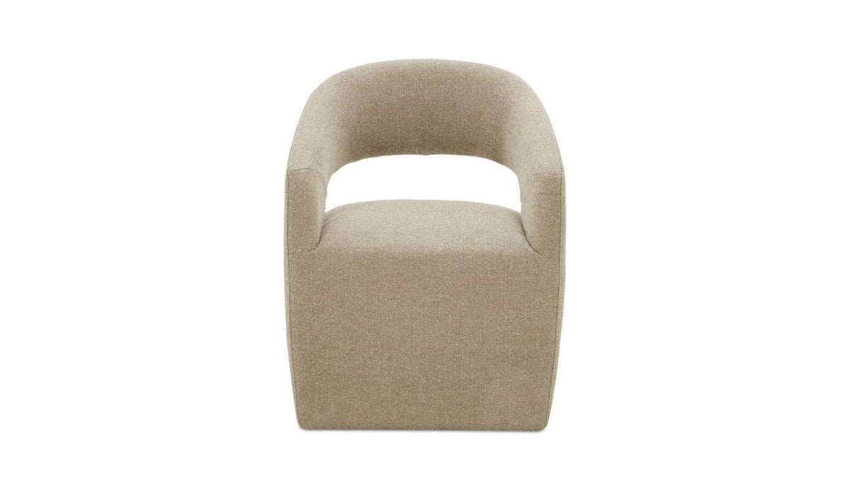 Barrow Jute Rolling Dining Chair - Ornate Home