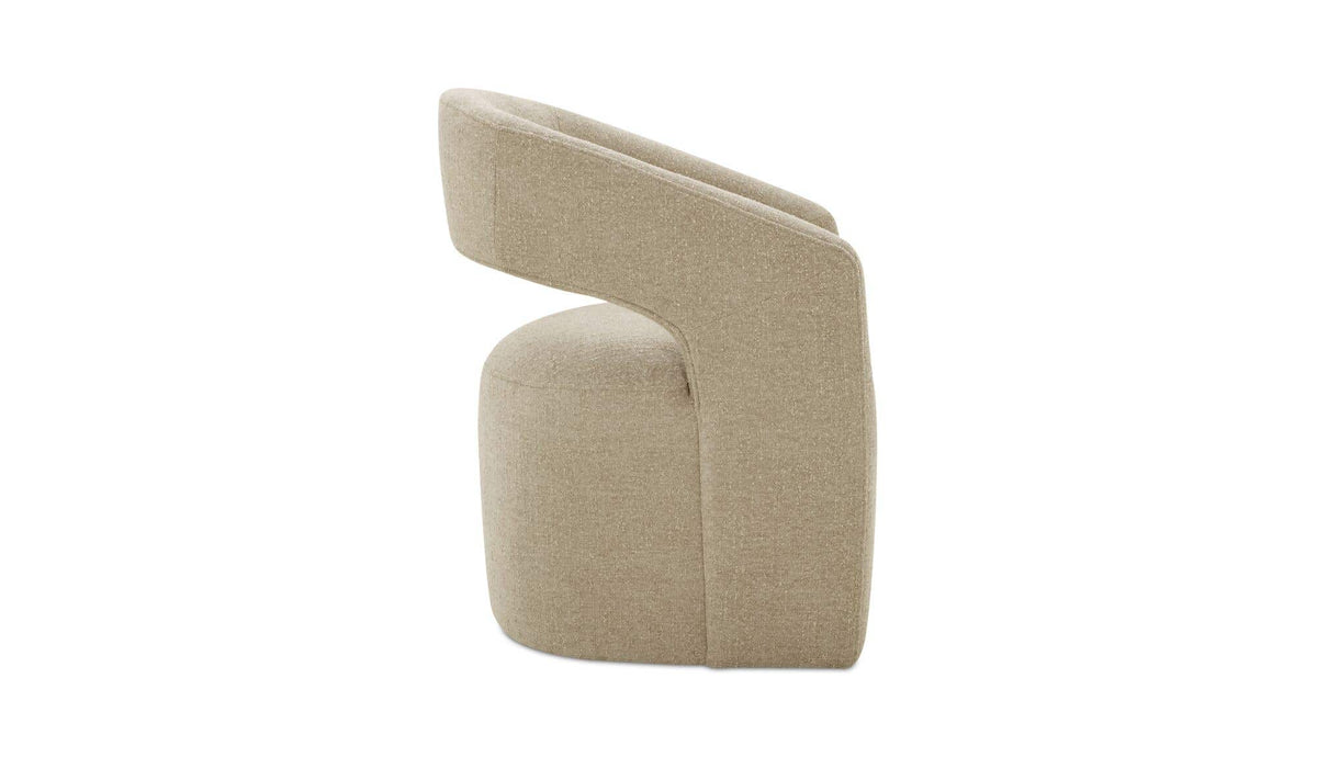 Barrow Jute Rolling Dining Chair - Ornate Home