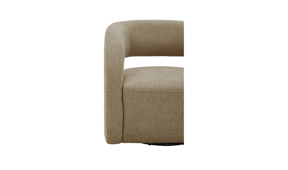Barrow Jute Swivel Accent Chair - Ornate Home