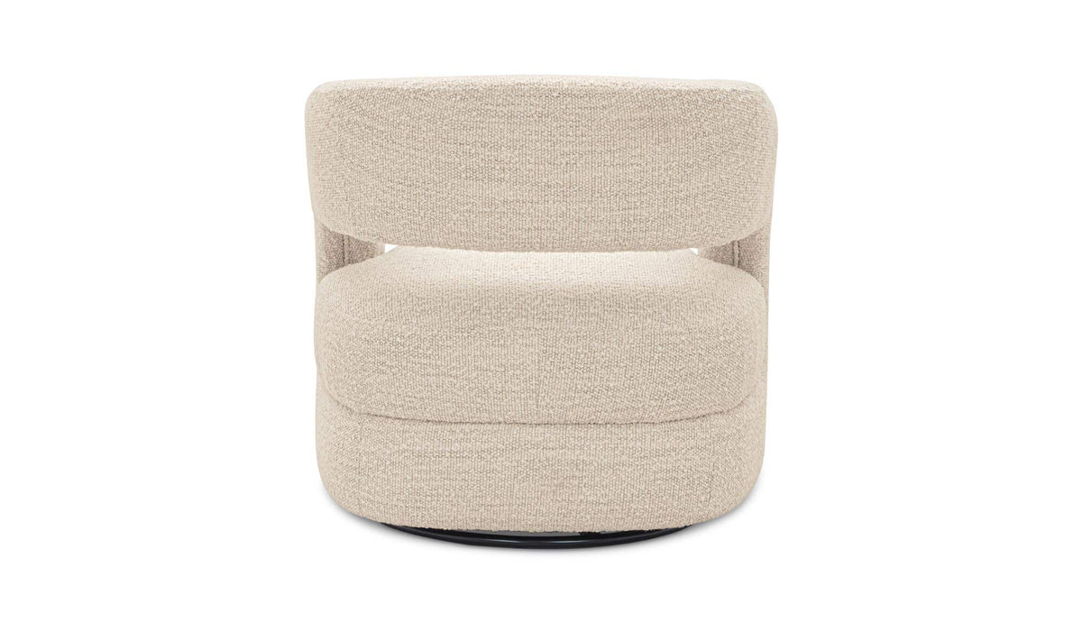 Barrow White Mist Swivel Accent Chair - Ornate Home