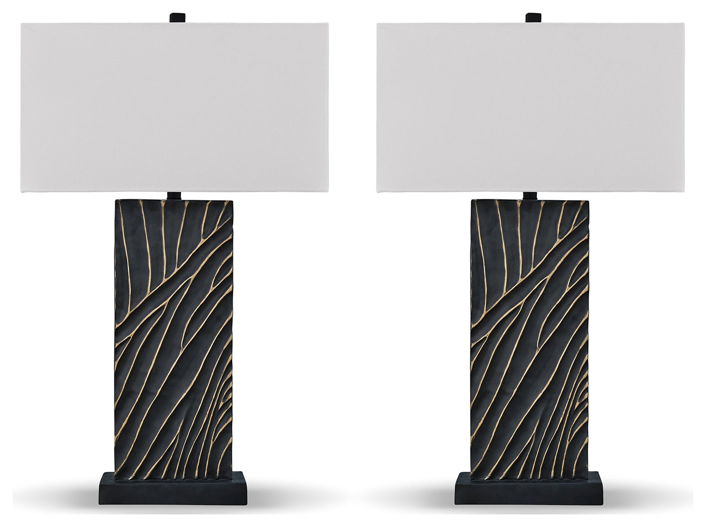 Bartlen Black/Gold 2-Piece Lamp Set (Online Special Price) - Ornate Home