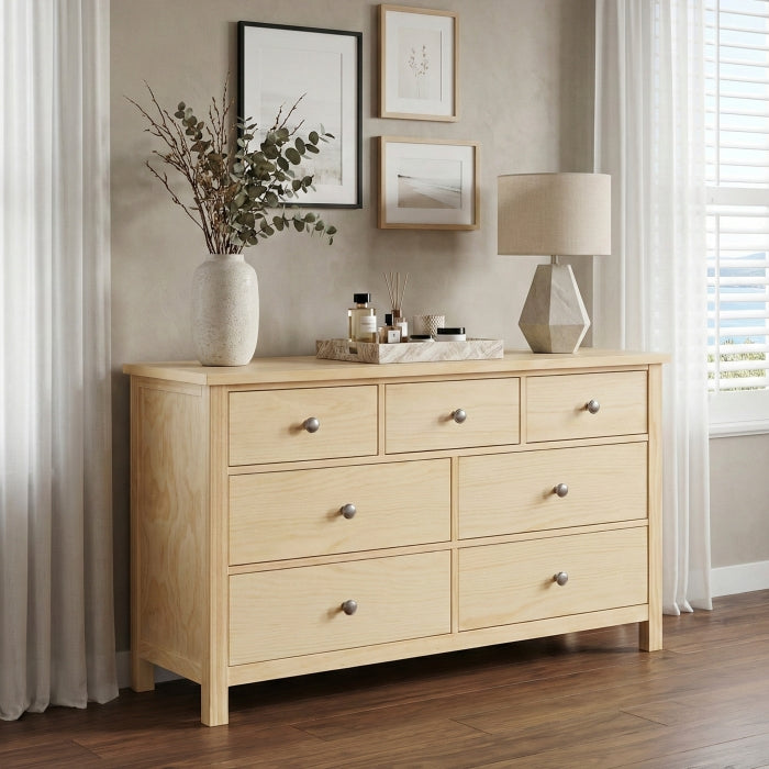 Bartly Brown 7-Drawer Dresser - Ornate Home