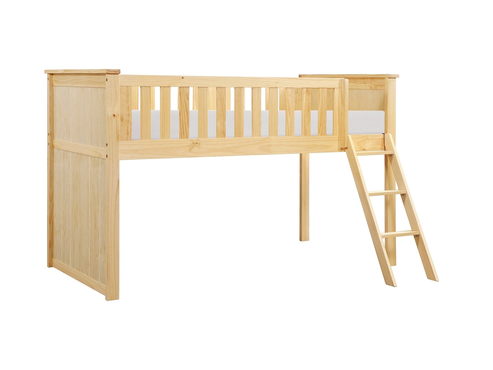 Bartly Natural Pine Low Loft Bunk - Ornate Home