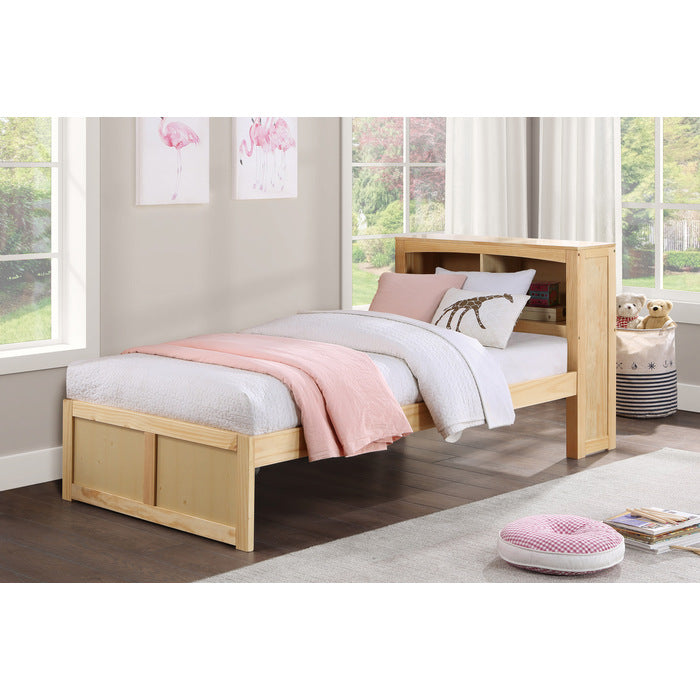 Bartly Natural Pine Twin Bookcase Bed - Ornate Home