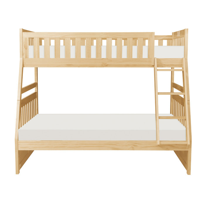 Bartly Natural Pine Twin/Full Bunk Bed - Ornate Home