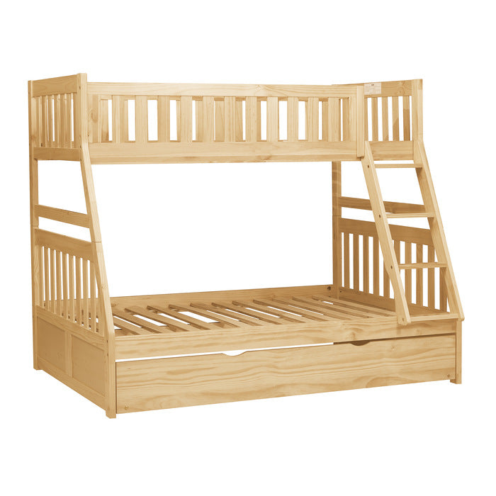 Bartly Natural Pine Twin/Full Bunk Bed with Twin Trundle - Ornate Home