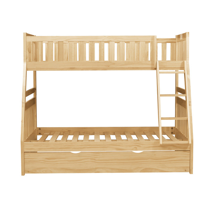 Bartly Natural Pine Twin/Full Bunk Bed with Twin Trundle - Ornate Home