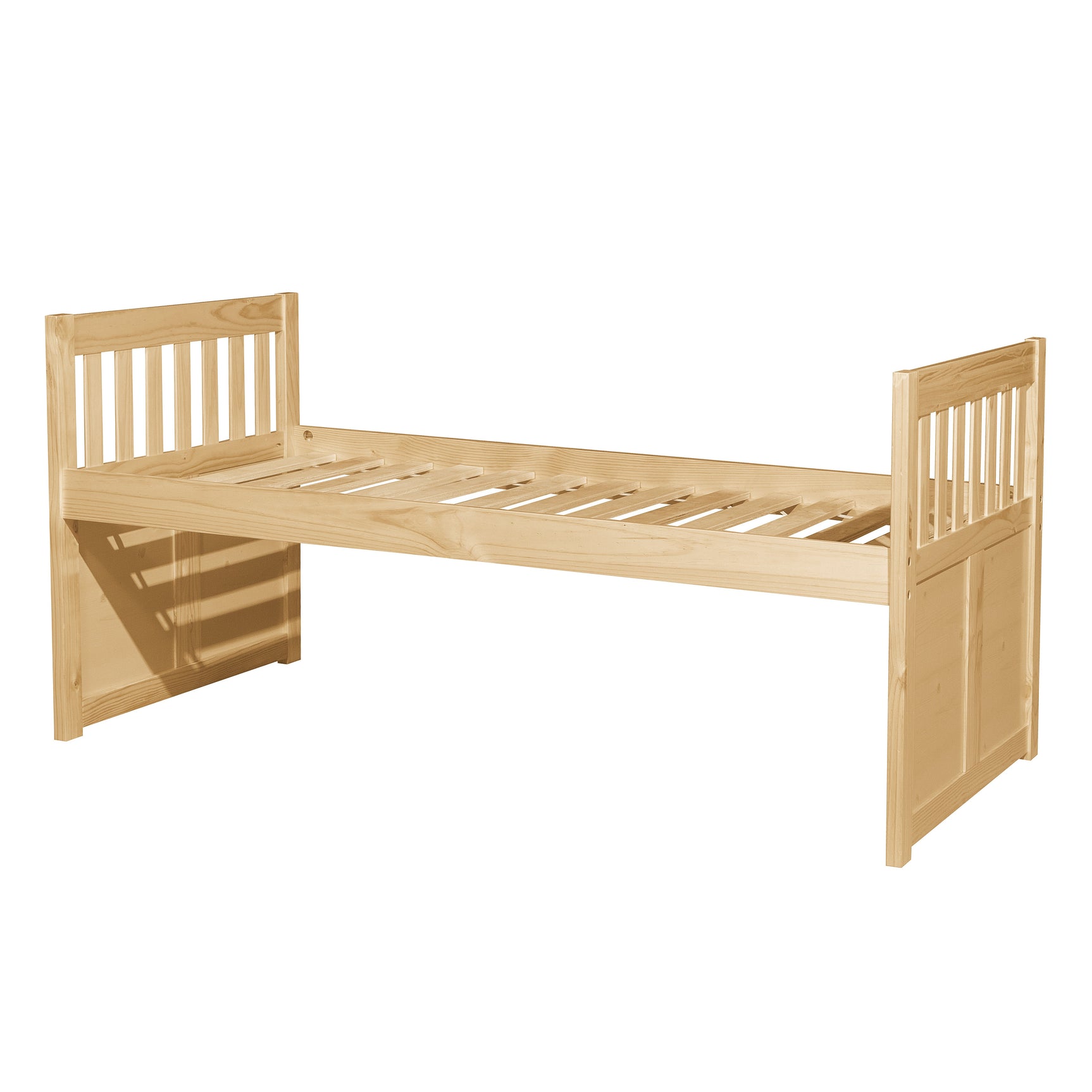 Bartly Natural Pine Twin/Twin Trundle Bed - Ornate Home