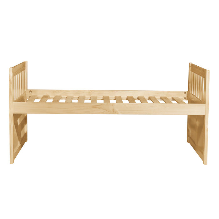 Bartly Natural Pine Twin/Twin Trundle Bed - Ornate Home
