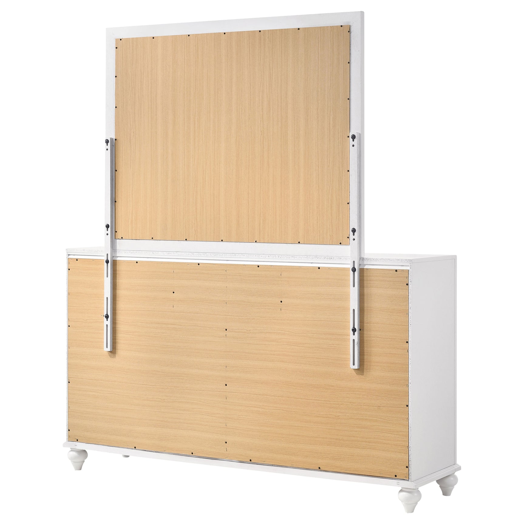 Barzini White California King Bed 4 Pc Set - Ornate Home