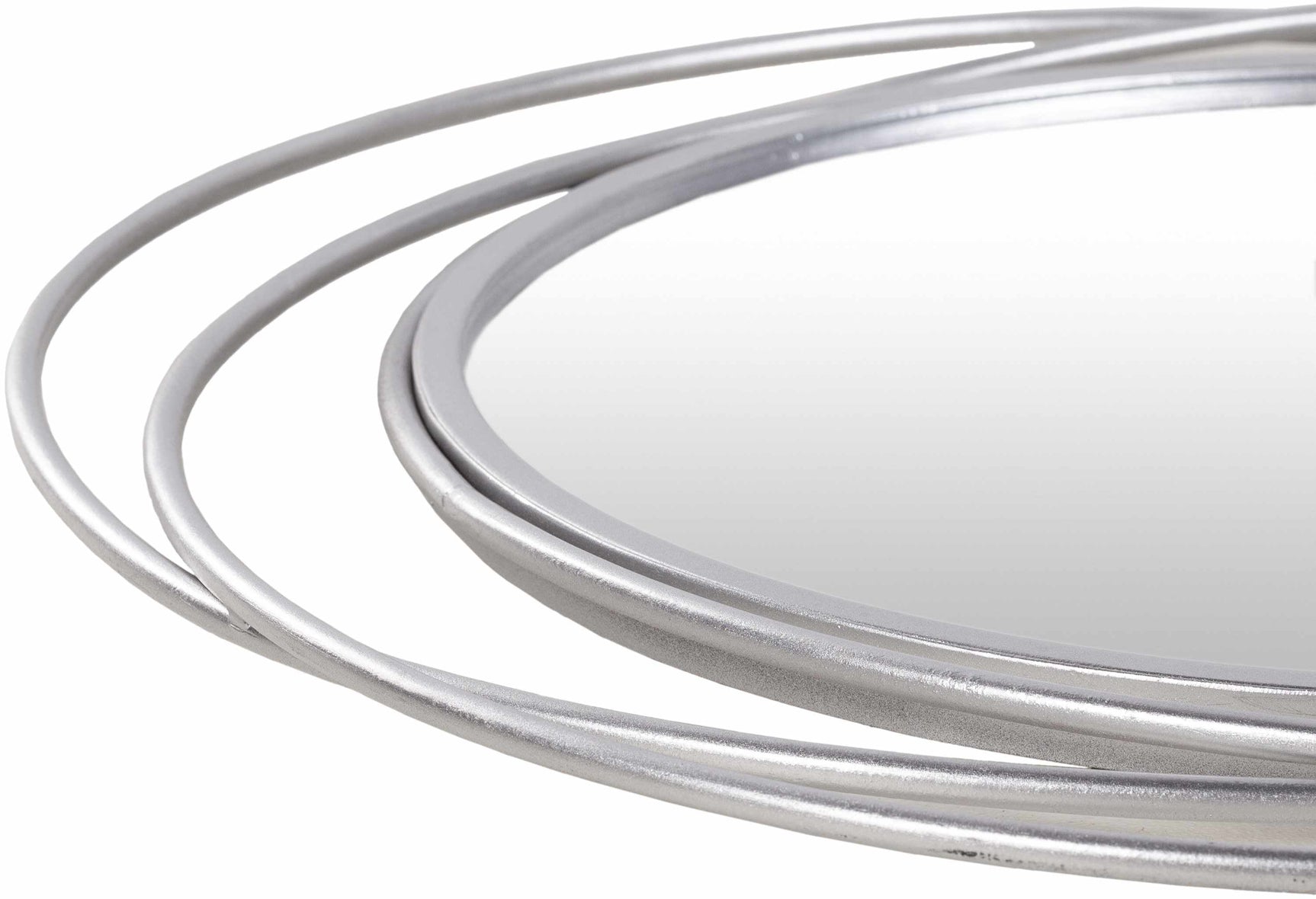 Basay Round Silver Gray Mirror - Ornate Home