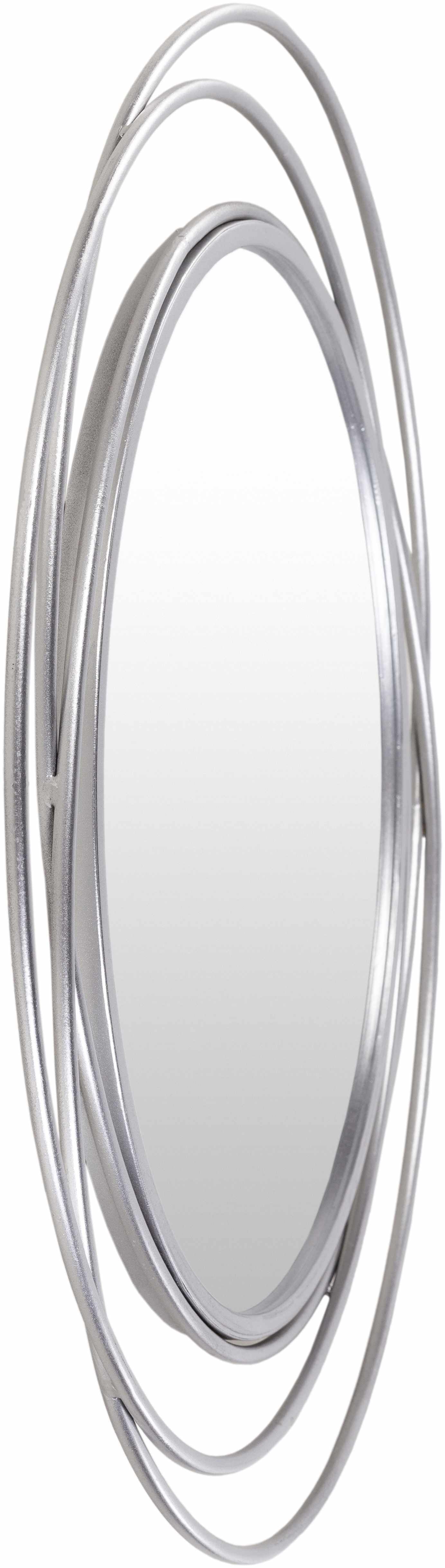 Basay Round Silver Gray Mirror - Ornate Home