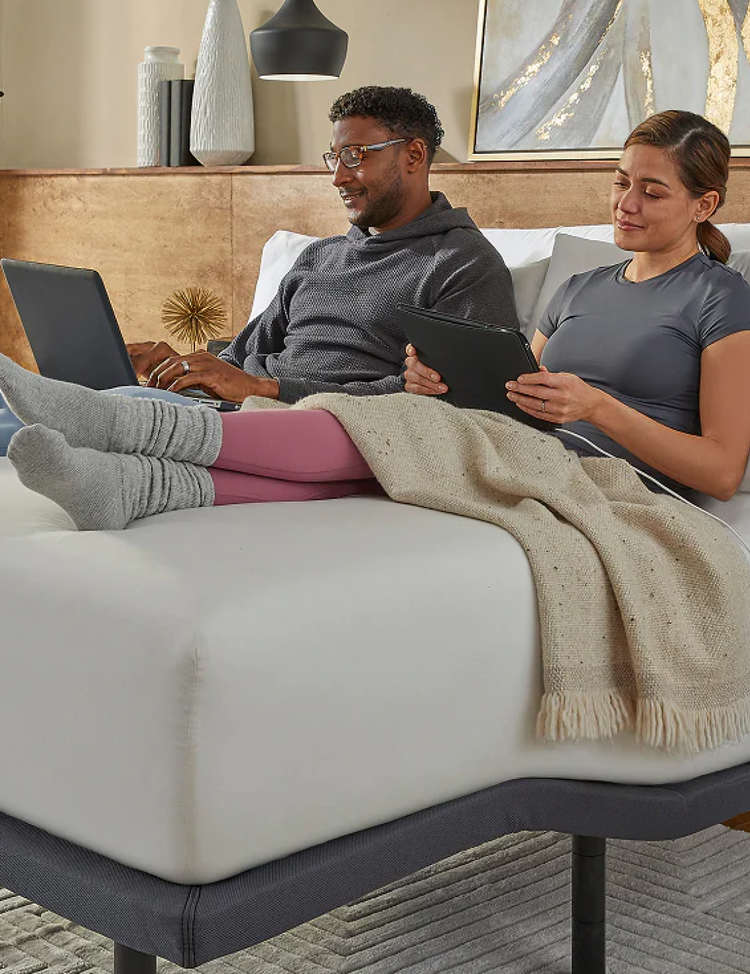 Baselogic Gold Black/Gray Split Head Queen Adjustable Base - Ornate Home