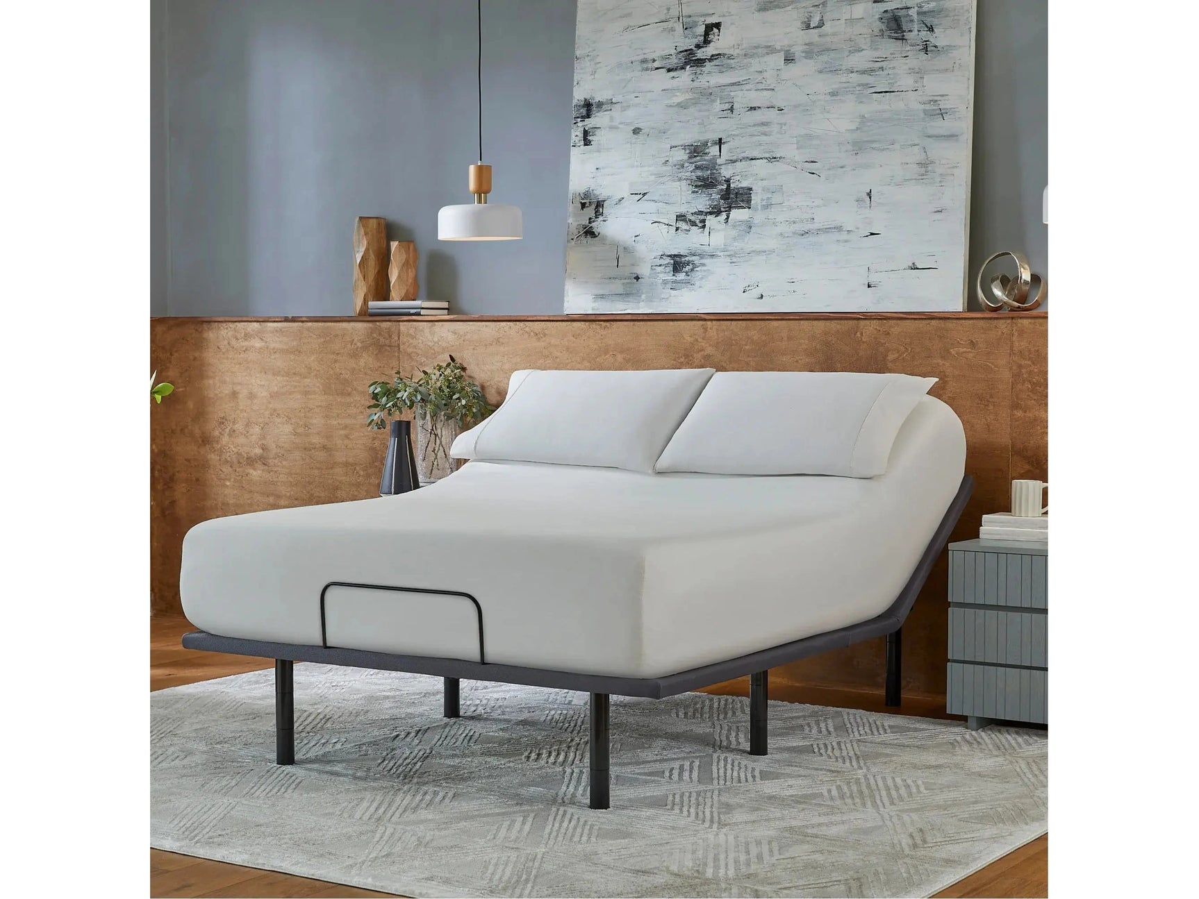 Baselogic Silver Black/Gray Twin XL Adjustable Base - Ornate Home