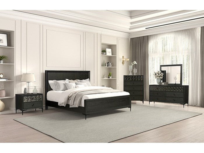 Bashford Espresso Queen 4 Piece Bedroom Set - Ornate Home