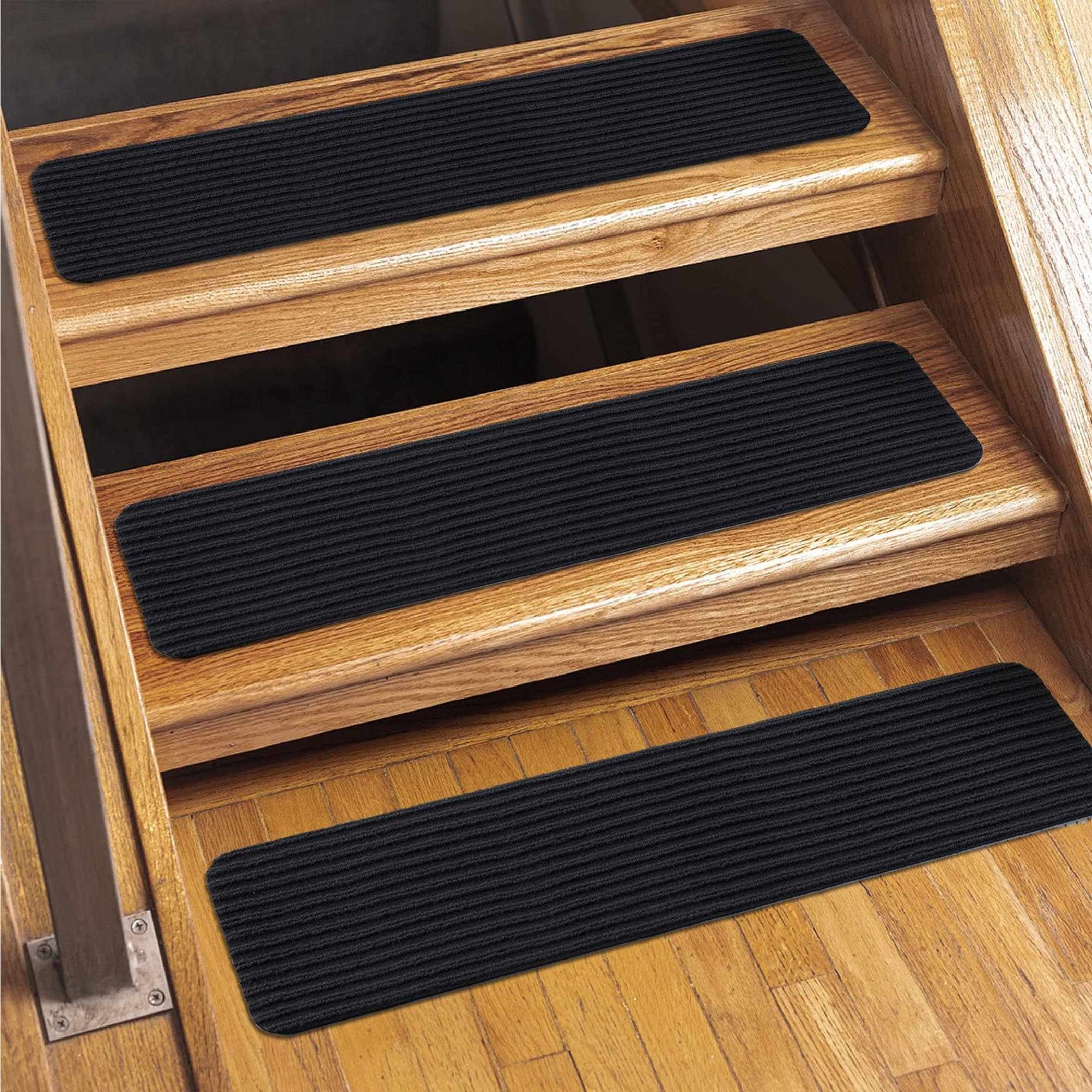 Basic Stair Tread Rugs, Black - Clearance - Ornate Home