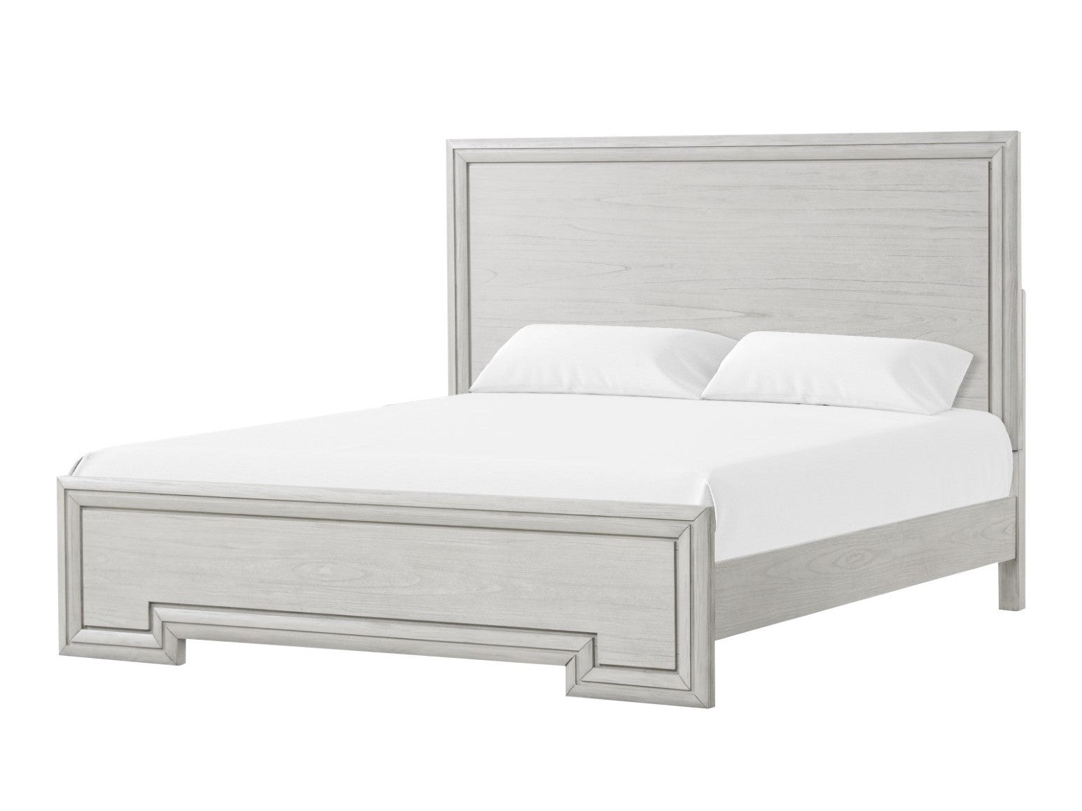 Basilone White Eastern King Bed - Ornate Home