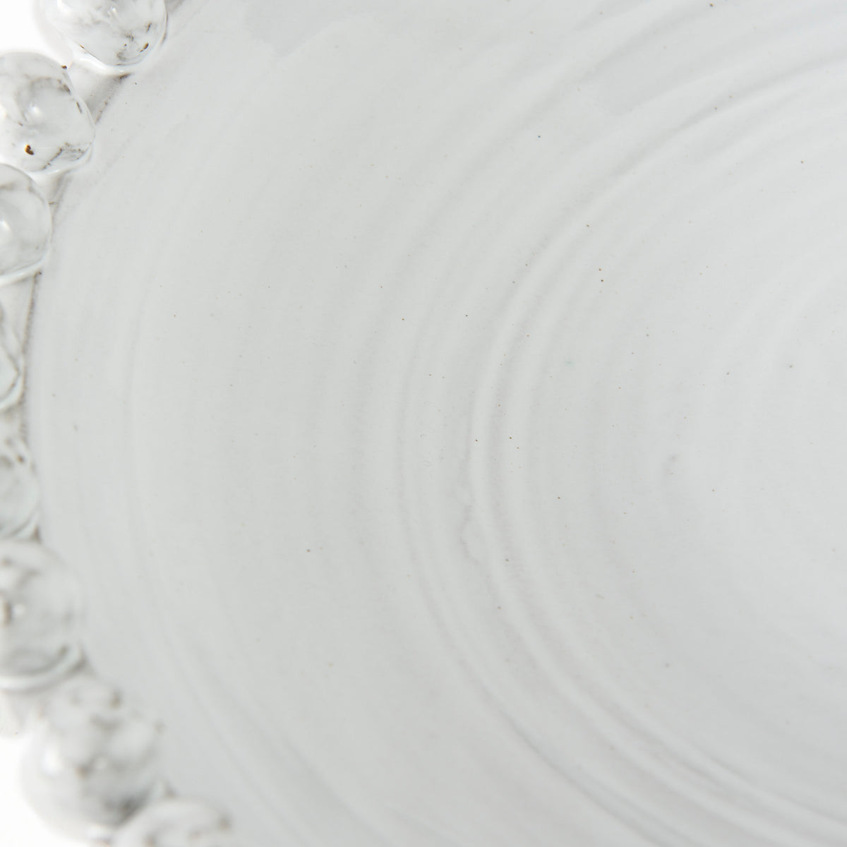 Basin Off-White 16" Round Glazed Decorative Bowl - Ornate Home