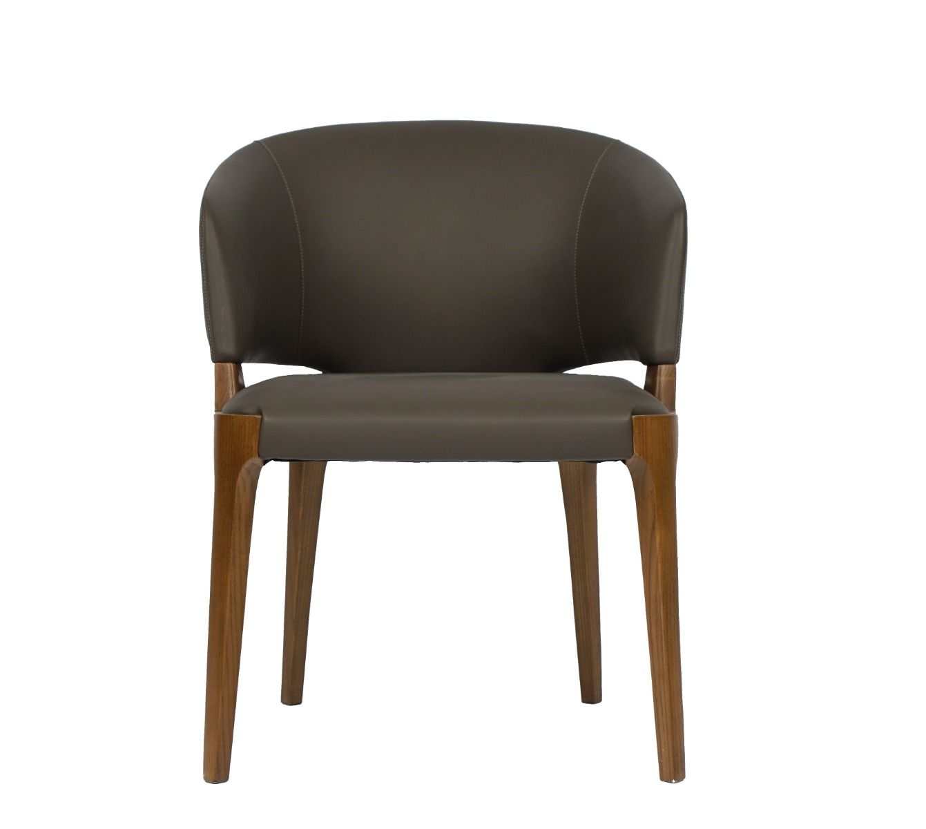 Baskin Brown & Walnut Arm Dining Chair (Set of 2) - Ornate Home