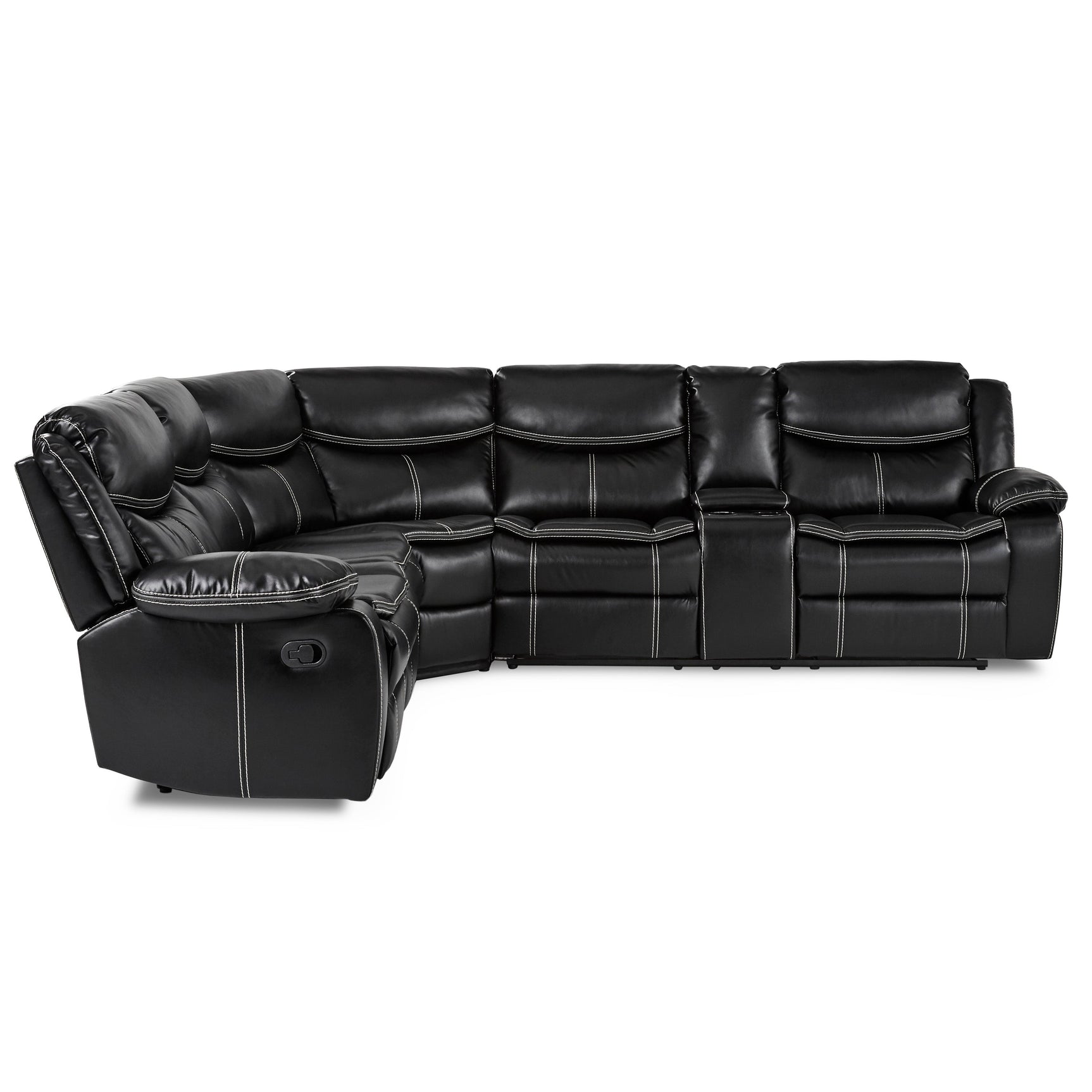 Bastrop Black 3-Piece Sectional - Ornate Home