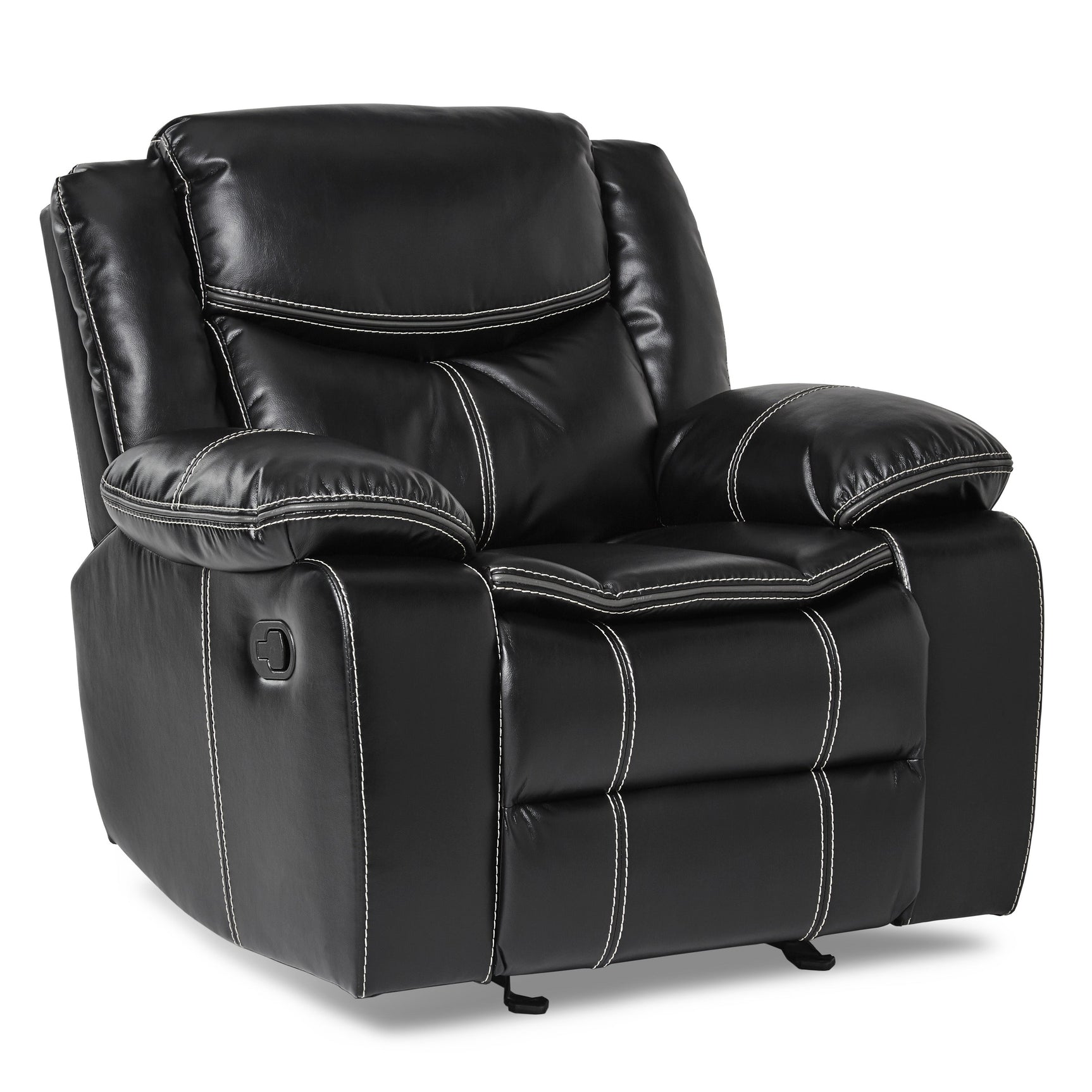 Bastrop Black Glider Reclining Chair - Ornate Home