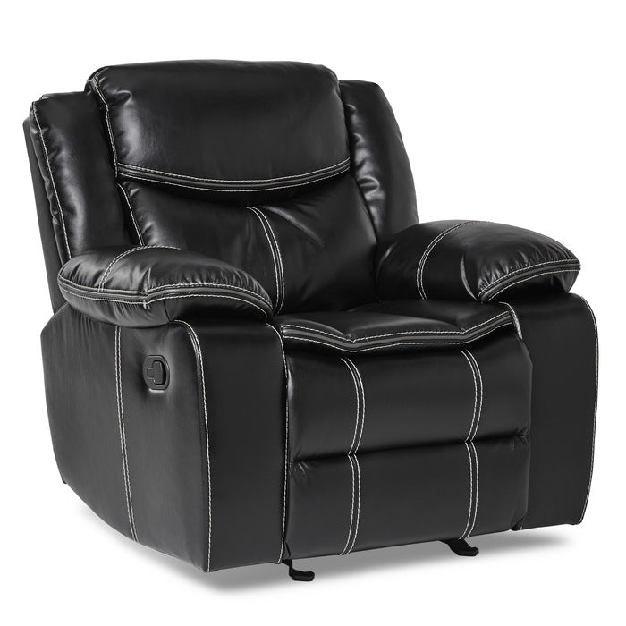Bastrop Black Glider Reclining Chair - Ornate Home