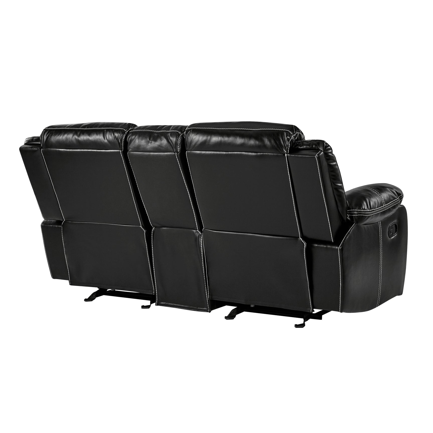 Bastrop Black Reclining Loveseat - Ornate Home