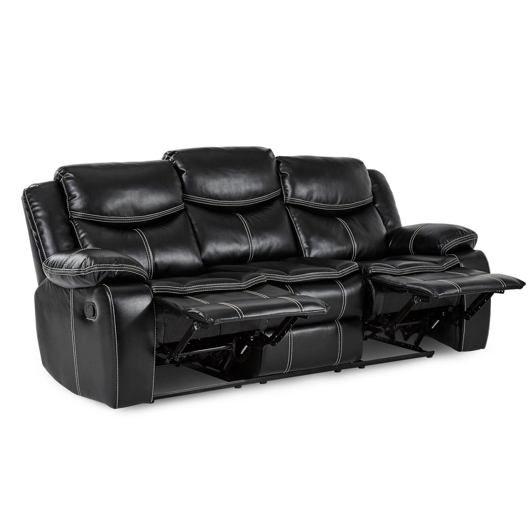 Bastrop Black Reclining Sofa - Ornate Home