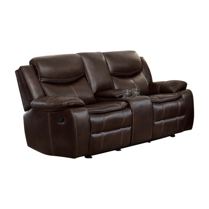 Bastrop Brown Reclining Loveseat - Ornate Home