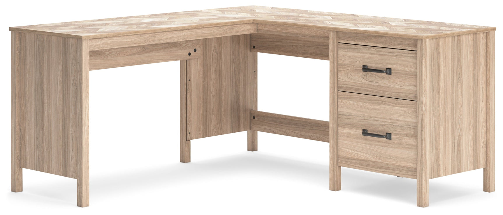Battelle Tan 60" Home Office Desk with Return (Online Special Price) - Ornate Home