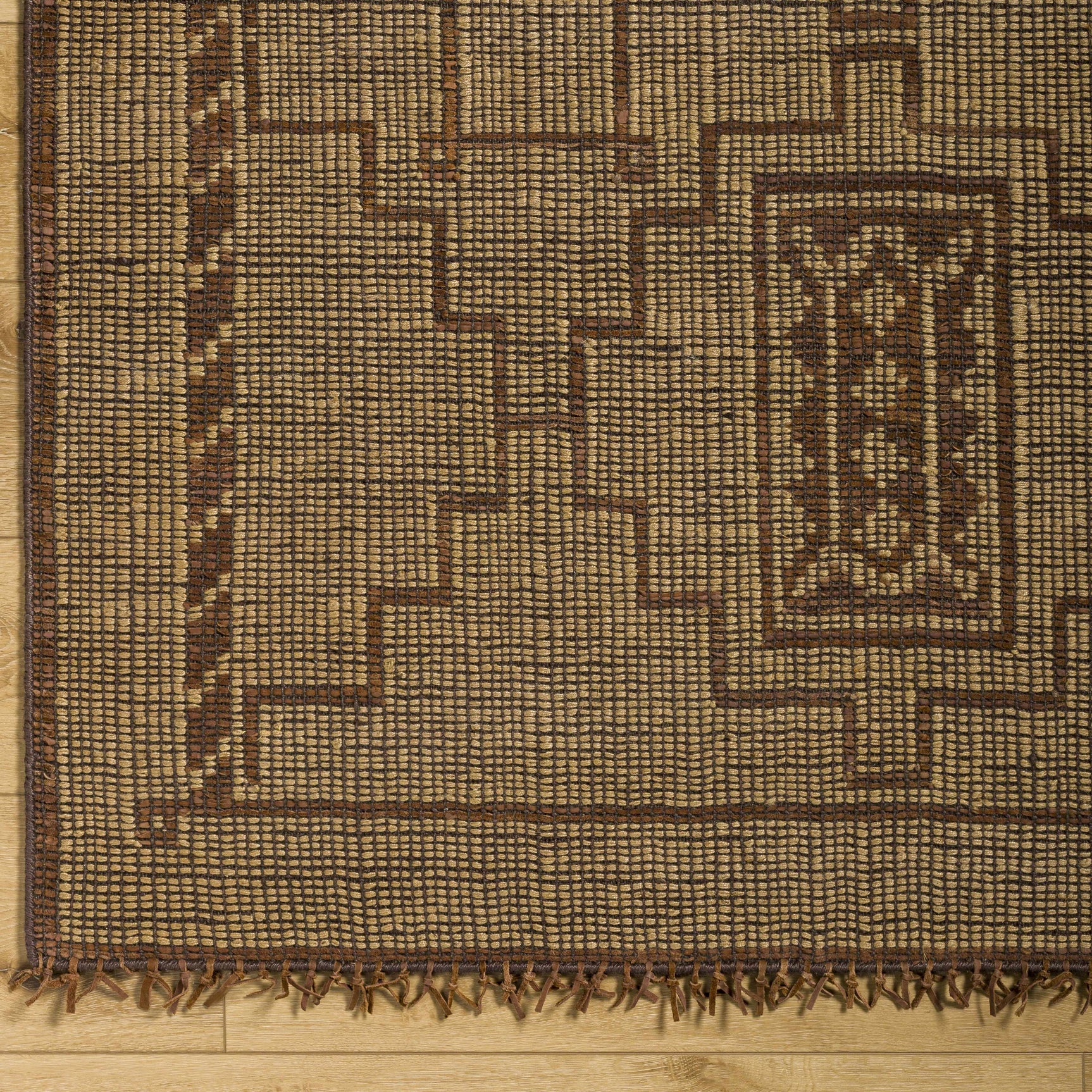Batya Jute & Leather Rug - Ornate Home