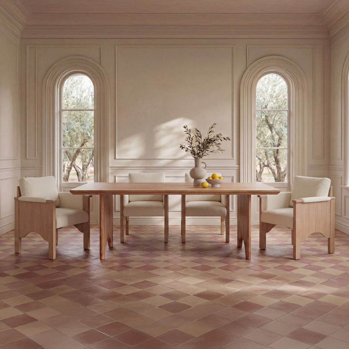 Bauer Cream/Natural Dining Chair - Ornate Home