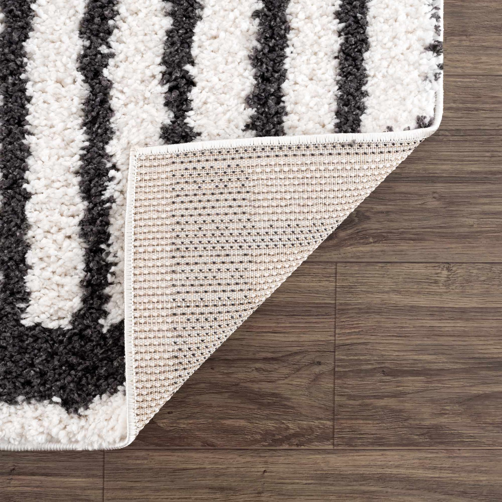 Bauer Plush Black Rainbow Rug - Clearance - Ornate Home