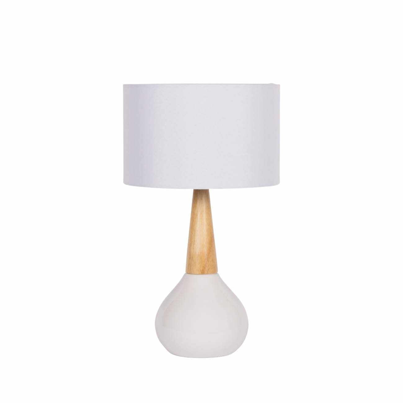 Baugo White Ceramic Table Lamp - Ornate Home