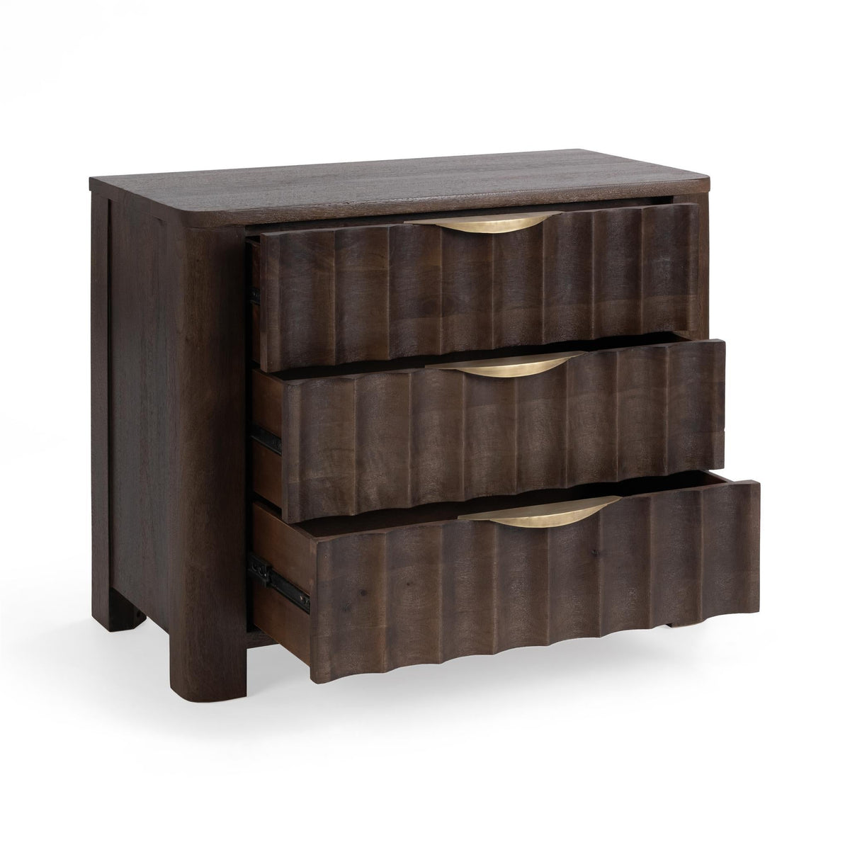 Baylee Cocoa Brown 3-Drawer Nightstand