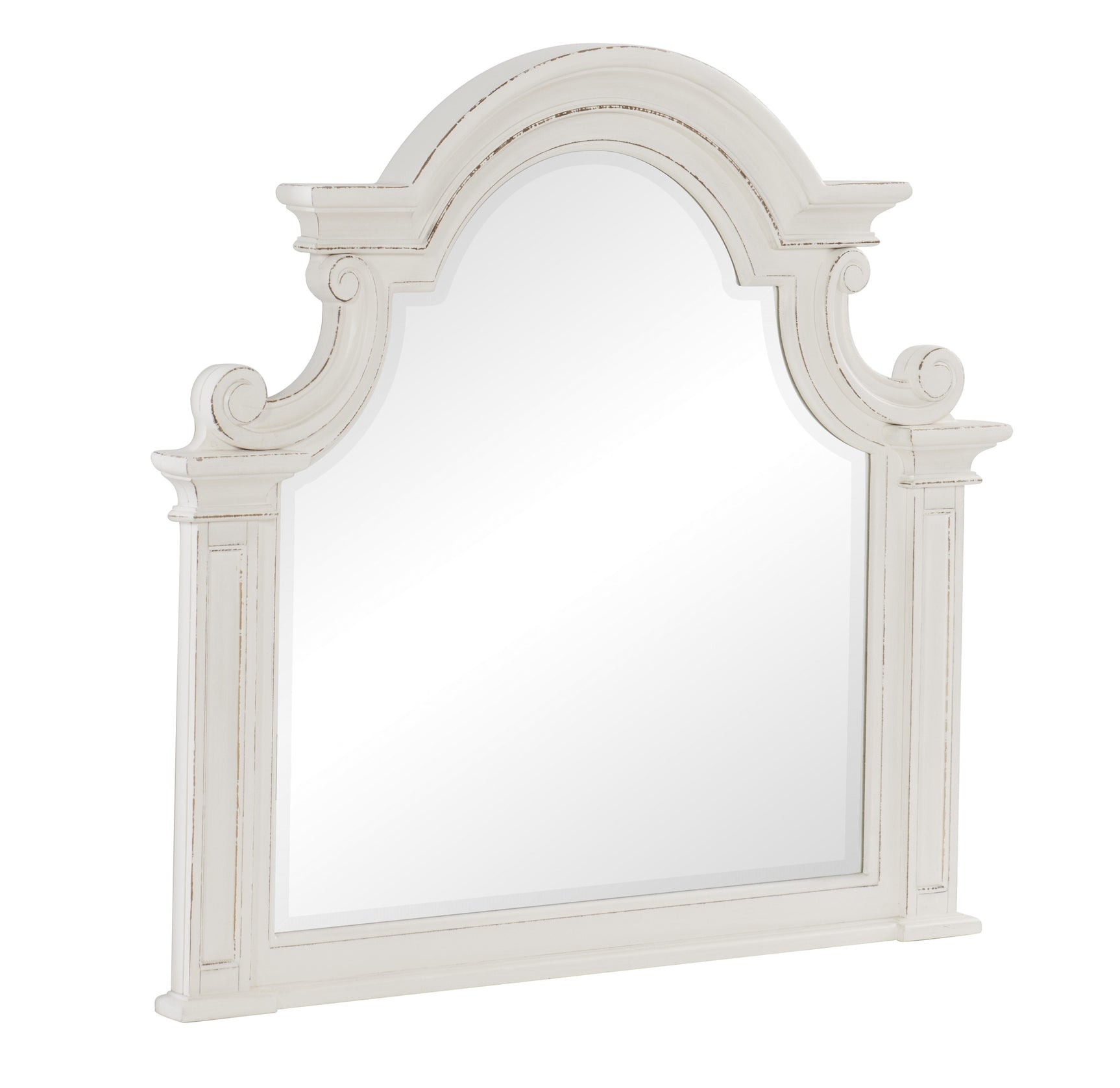 Baylesford Antique White Dresser Top Mirror - Ornate Home