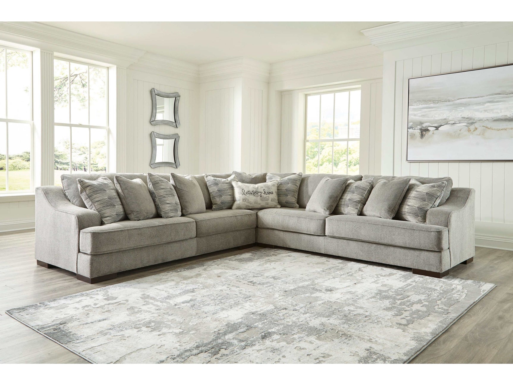 Bayless Smoke 3pc Symmetrical Sectional (Online Special Price) - Ornate Home