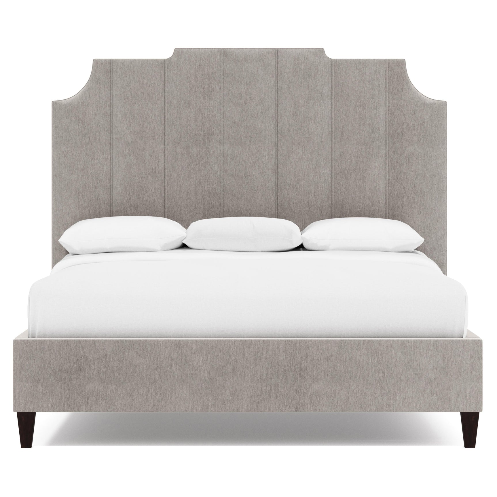 Bayonne Grey Fabric Panel King Bed - Ornate Home