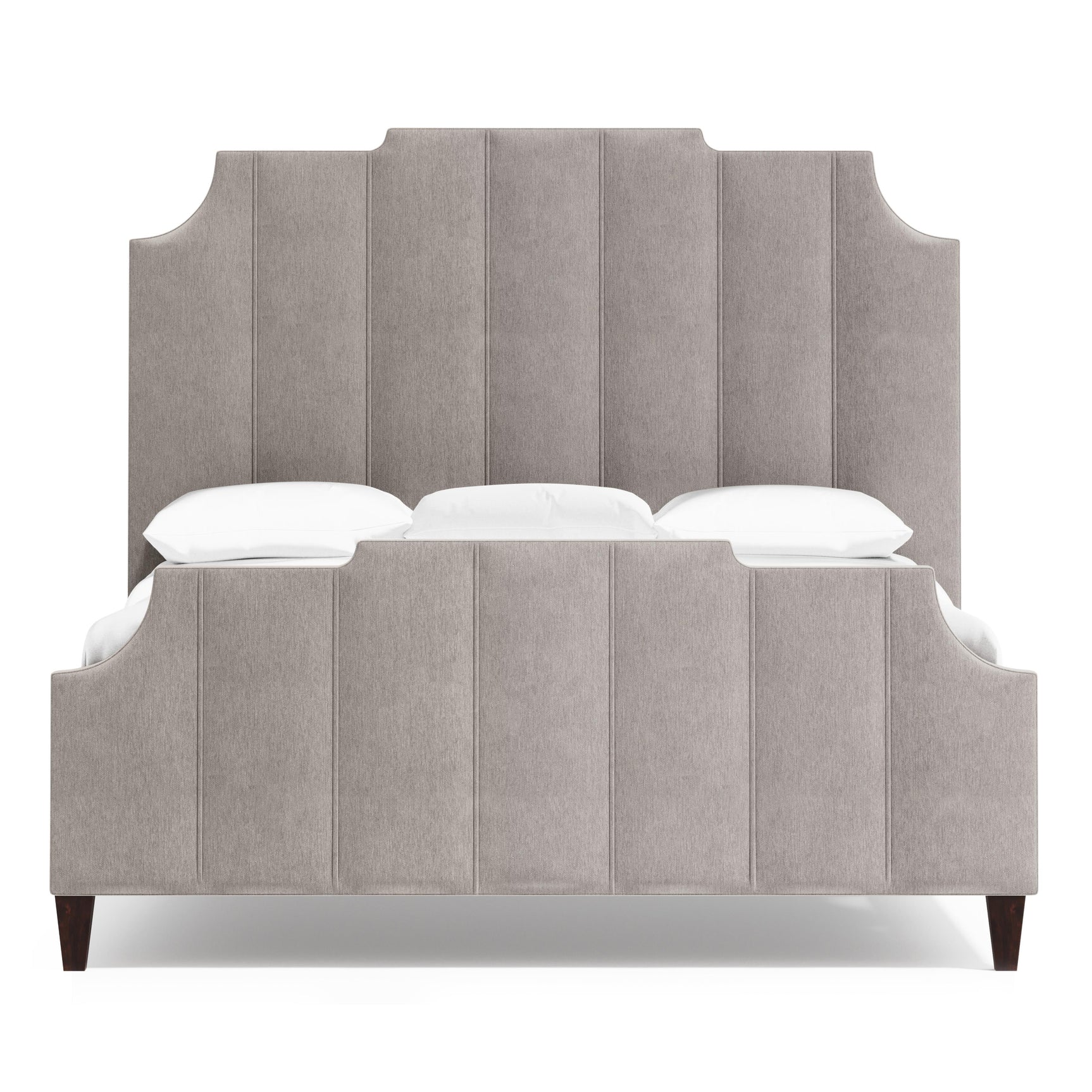 Bayonne Grey Fabric Panel King Bed - Ornate Home