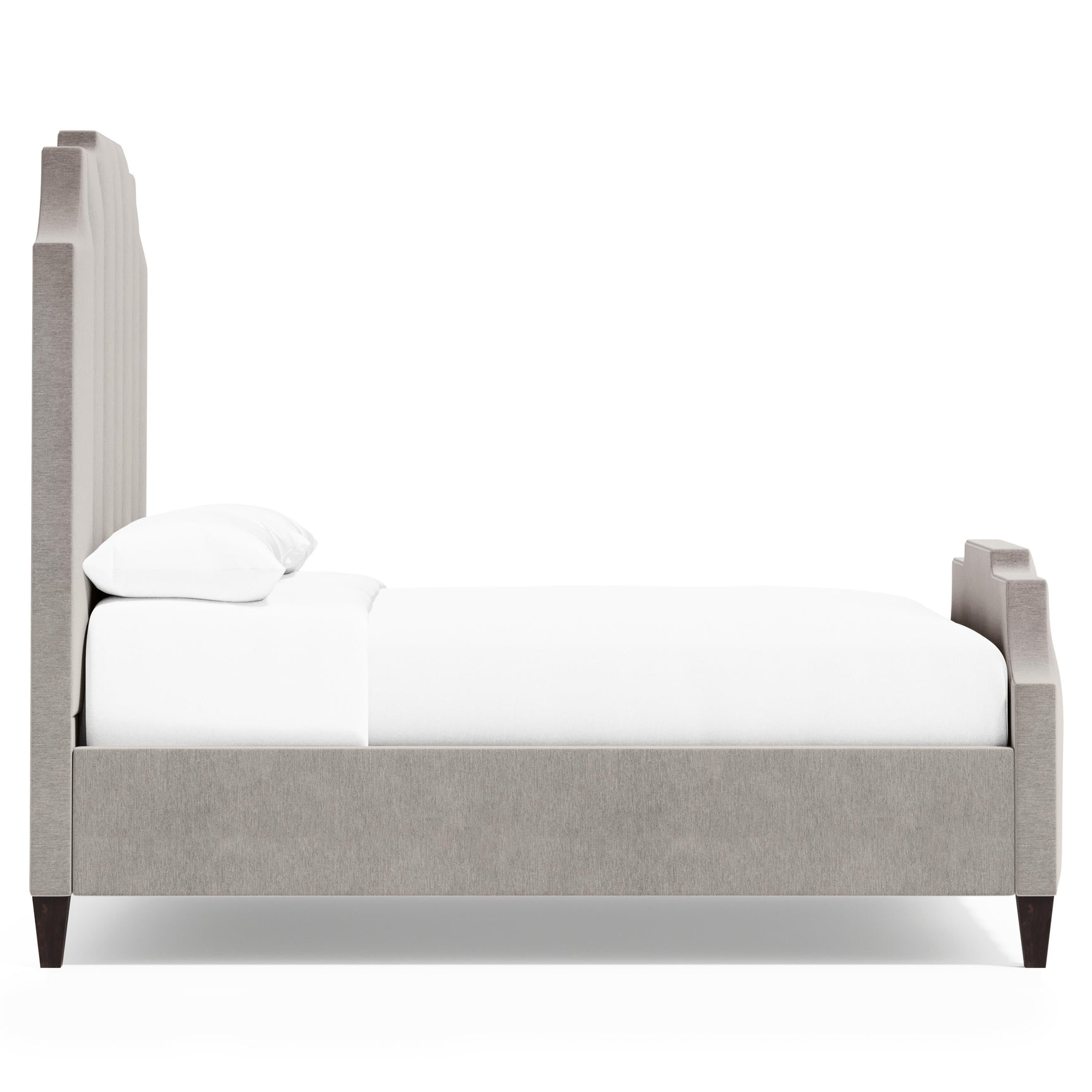 Bayonne Grey Fabric Panel King Bed - Ornate Home