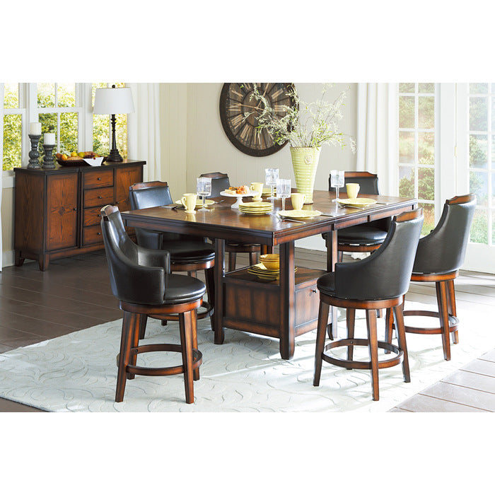 Bayshore Brown Swivel Pub Height Chair - Ornate Home
