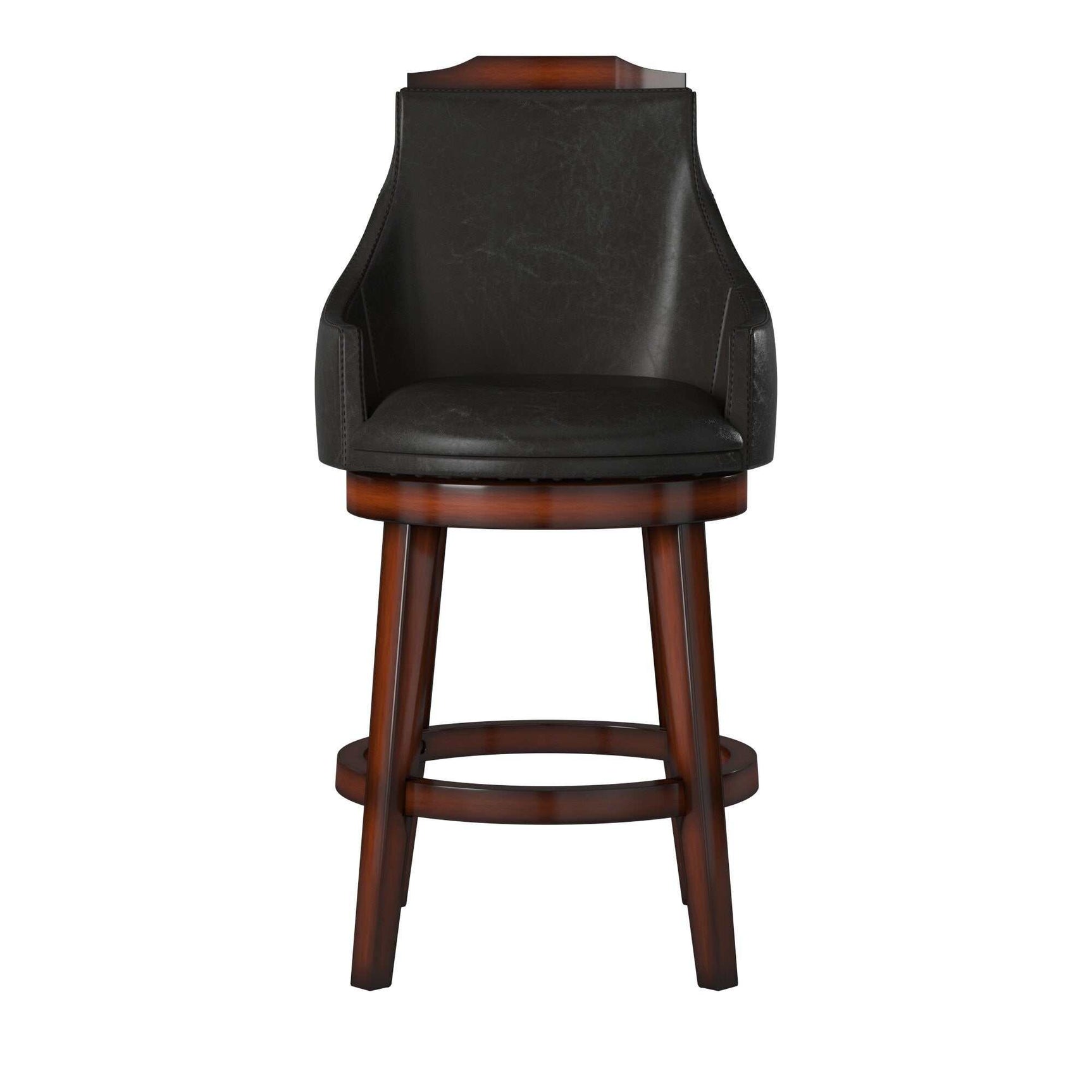Bayshore Dark Brown Counter Height Swivel Chair (Set of 2) - Ornate Home