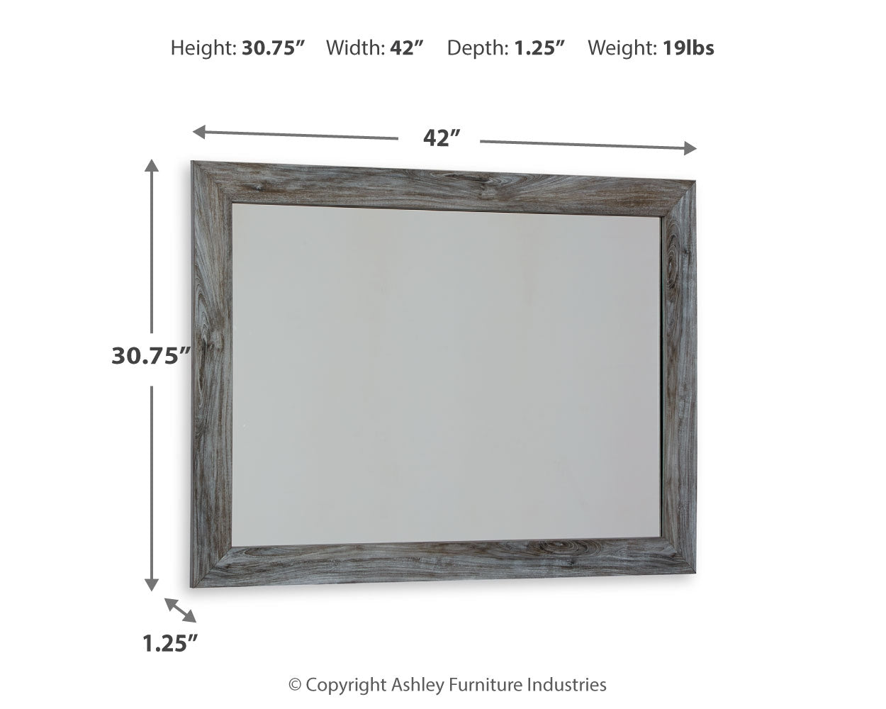 Baystorm Gray Bedroom Mirror (Online Special Price) - Ornate Home