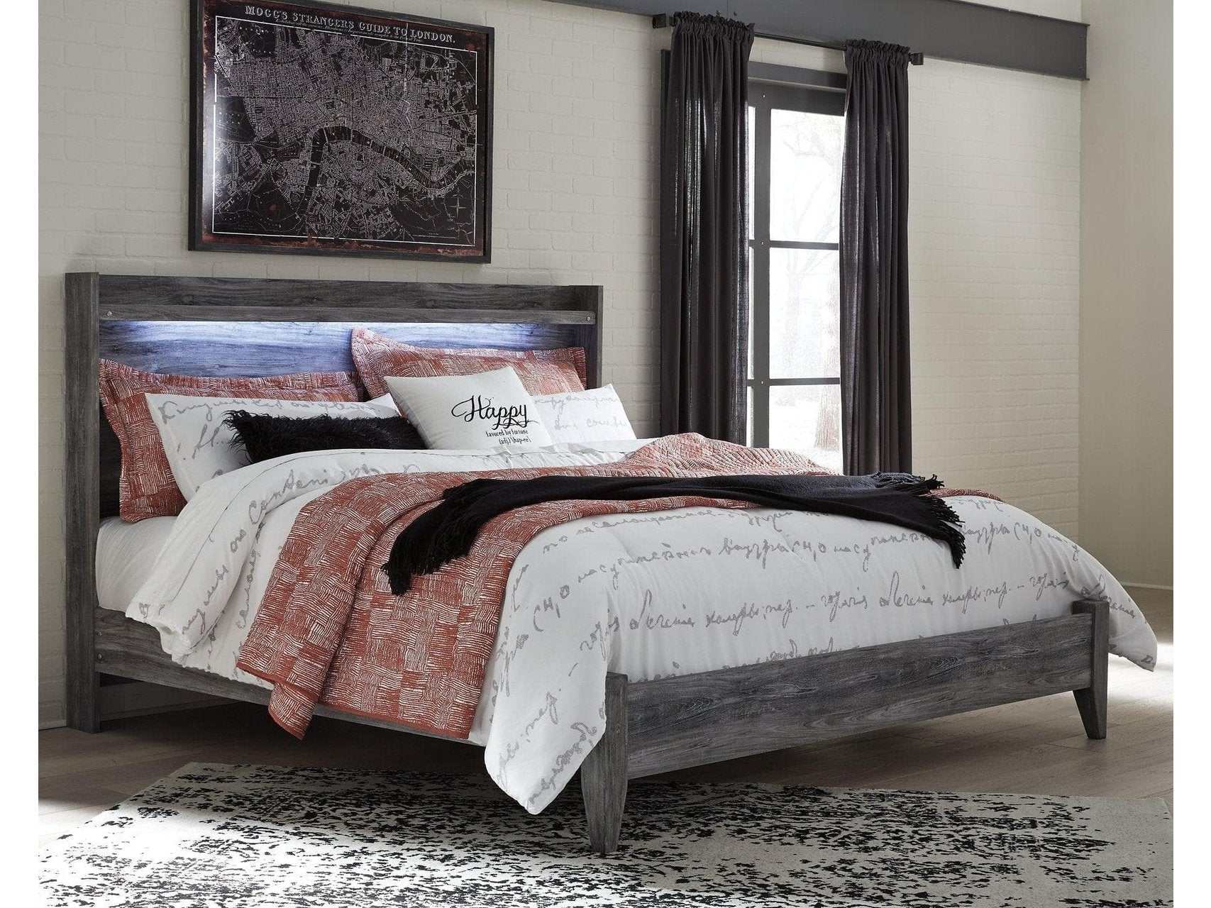 Baystorm Gray King Panel Bed (Online Special Price) - Ornate Home