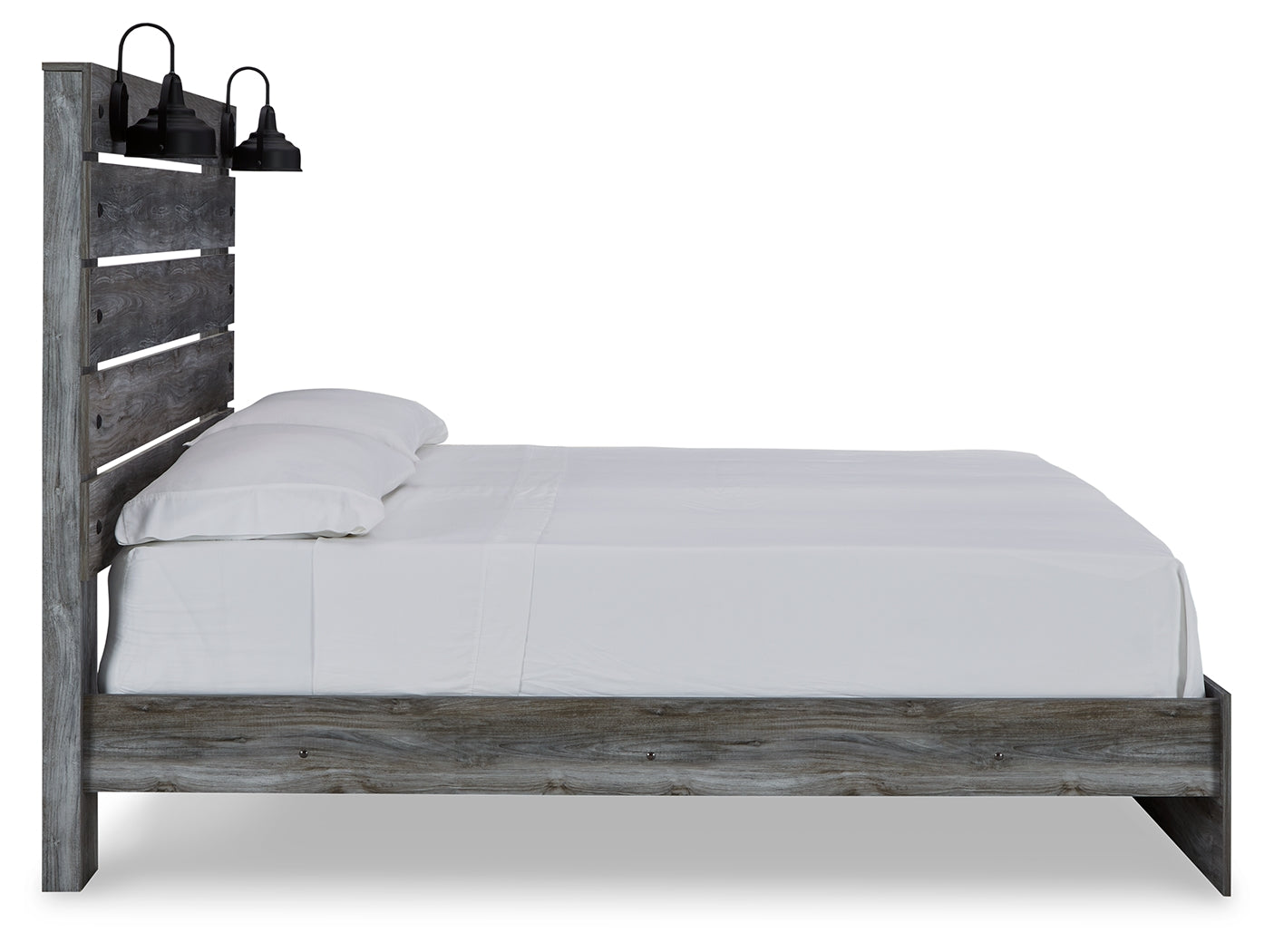 Baystorm Gray King Panel Bedroom Set with Dresser, Mirror, and Nightstand - Ornate Home