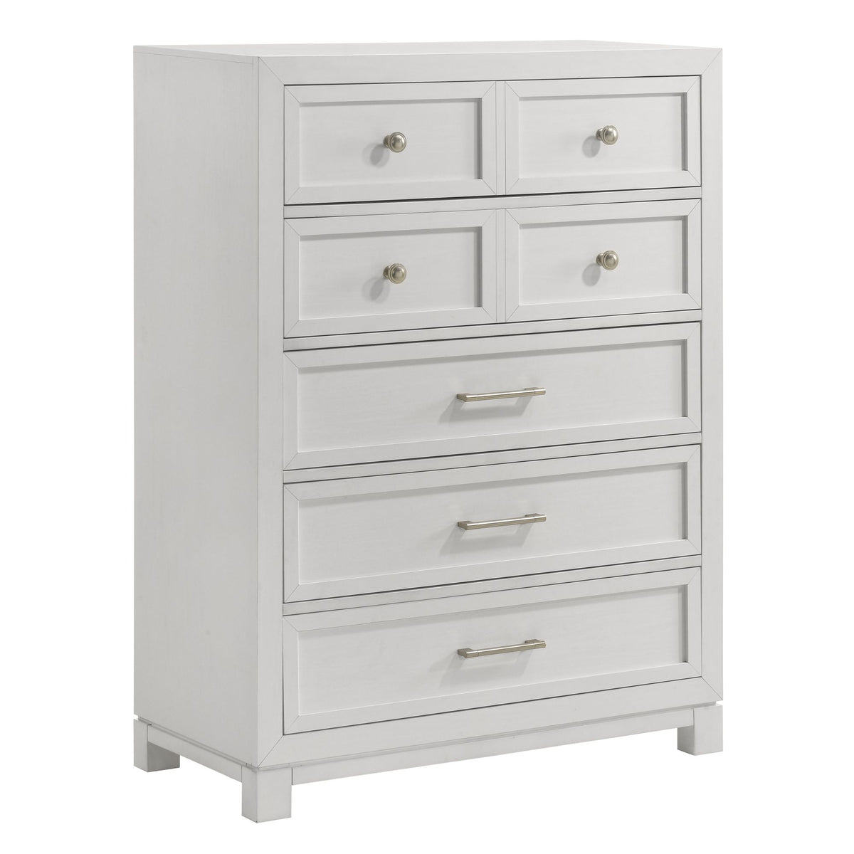 Baystorm White 4-Piece Queen UPH Storage Bedroom Set with 2 Nightstands & Chest - Ornate Home