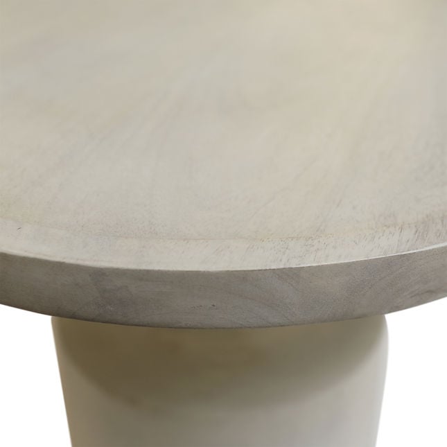 Bea Whitewash Side Table - Ornate Home